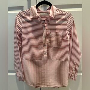 Abercrombie & Fitch Pink Striped Blouse